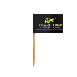 Logo Baskılı Bayraklı Kürdan